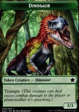 Dinosaur Token (G 3/3) // Soldier Token (W 1/1)