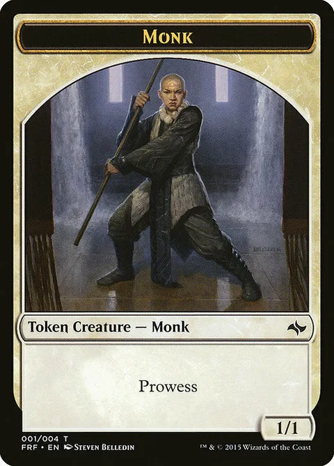 Monk Token (White 1/1 Prowess)