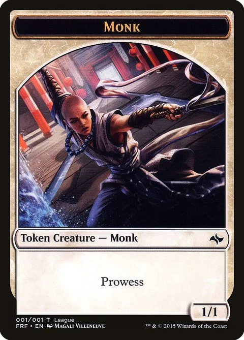 Monk Token (White 1/1 Prowess)