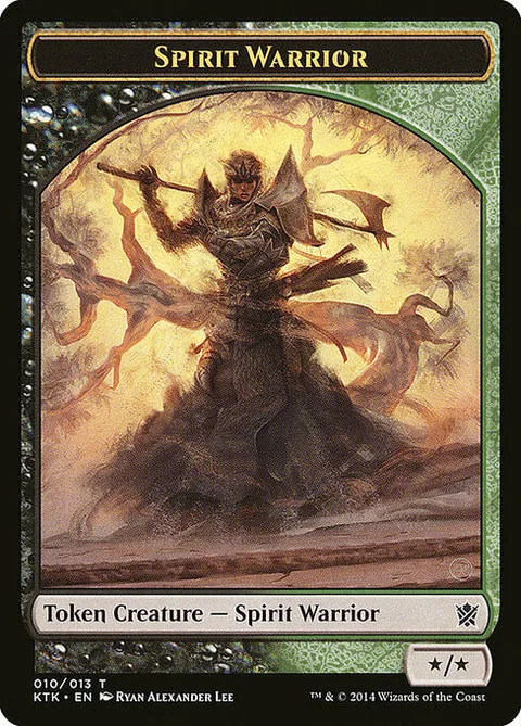 Spirit Warrior Token (Black and Green */*)