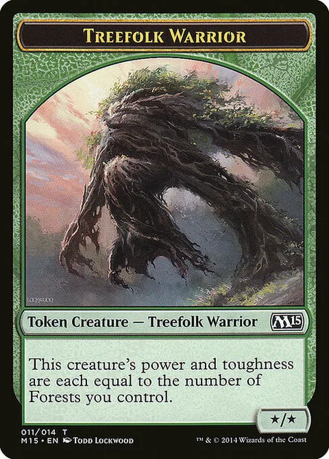 Treefolk Warrior Token (Green */*)