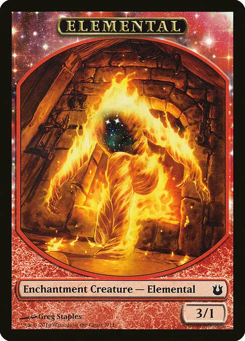 Elemental Token (Red 3/1 Enchantment)