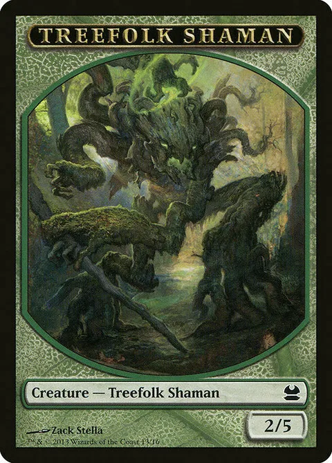 Treefolk Shaman Token (Green 2/5)