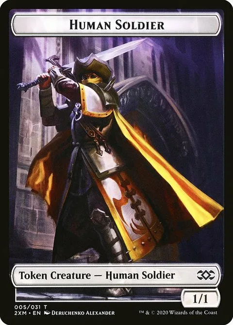 Human Soldier Token (White 1/1)