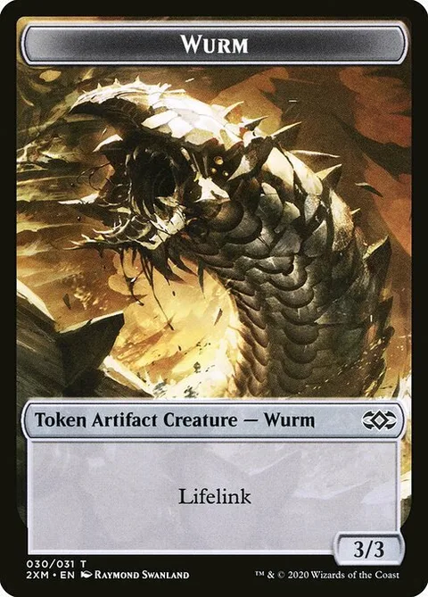 Wurm Token (Artifact 3/3 Lifelink)