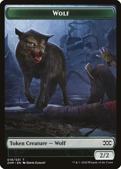 Wolf Token (BG 2/2) // Golem Token (A 3/3)