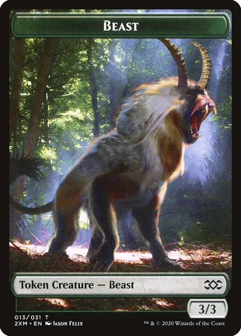 Beast Token (G 3/3) // Saproling Token (G 1/1)