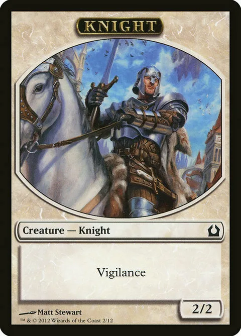Knight Token (White 2/2 Vigilance)