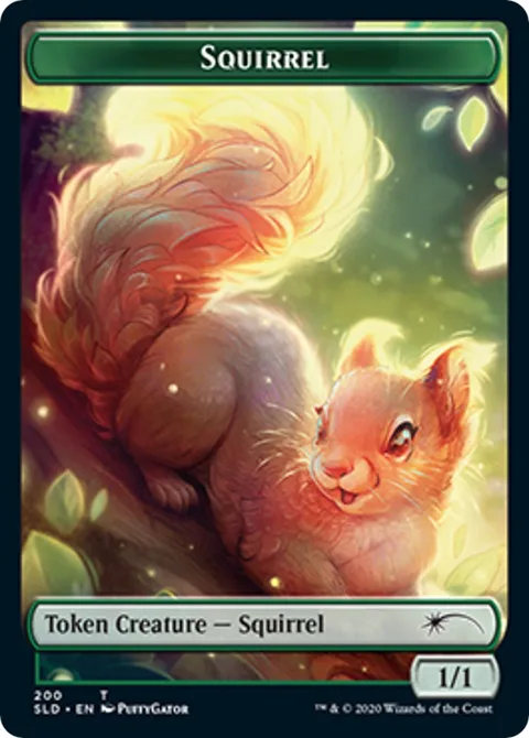Squirrel Token (Green 1/1)