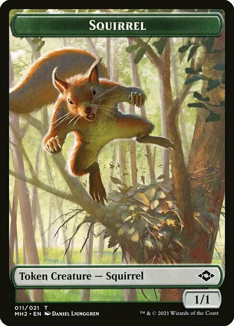 Squirrel Token (Green 1/1)