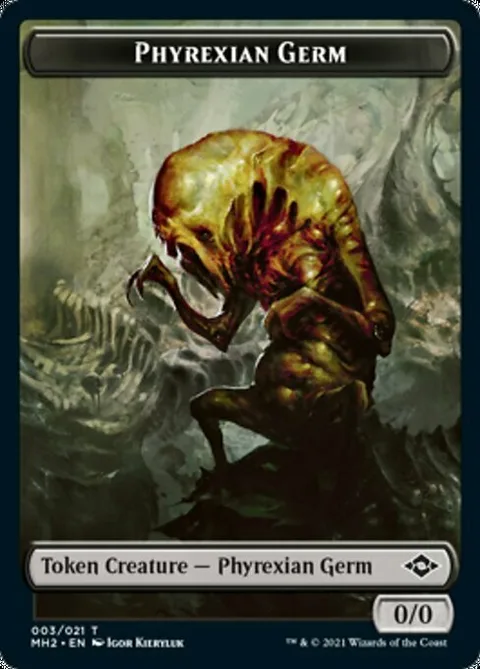 Phyrexian Germ Token (B 0/0) // Treasure Token