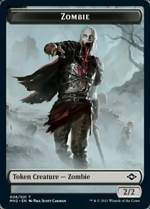 Zombie Token (B 2/2) // Squirrel Token (G 1/1)