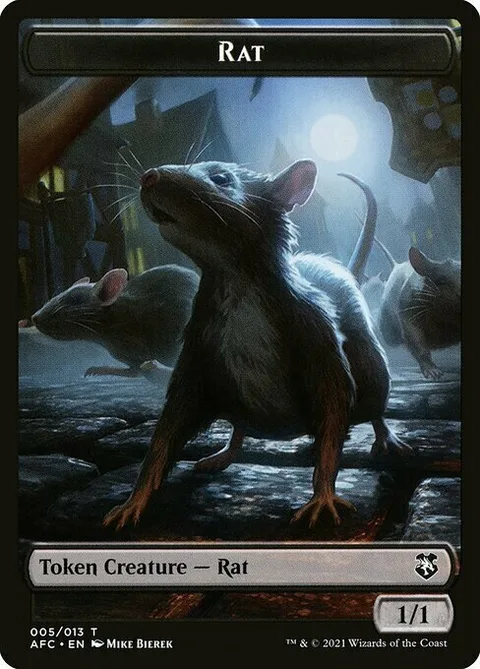Rat Token (B 1/1) // Zombie Token (B 2/2)