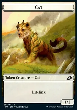 Cat Token (W 1/1 Lifelink) // Human Soldier Token (W 1/1)