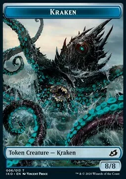 Kraken Token (U 8/8) // Human Soldier Token (W 1/1)