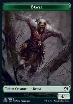 Beast Token (G 4/4) // Spirit Token (W 1/1)