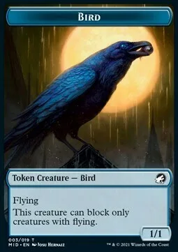 Bird Token (U 1/1 only flying) // Spirit Token (W 1/1)