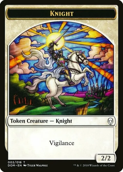 Knight Token (White 2/2 Vigilance)