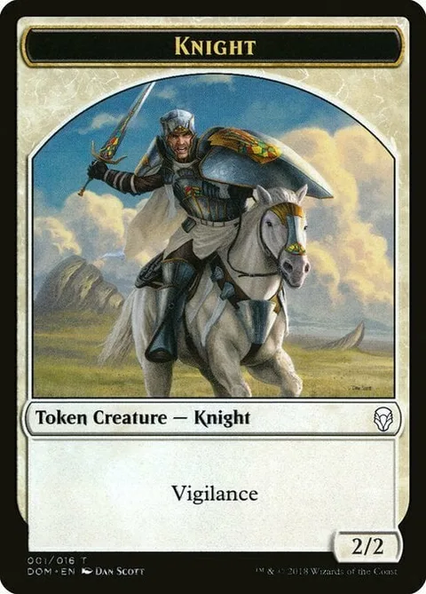 Knight Token (White 2/2 Vigilance)