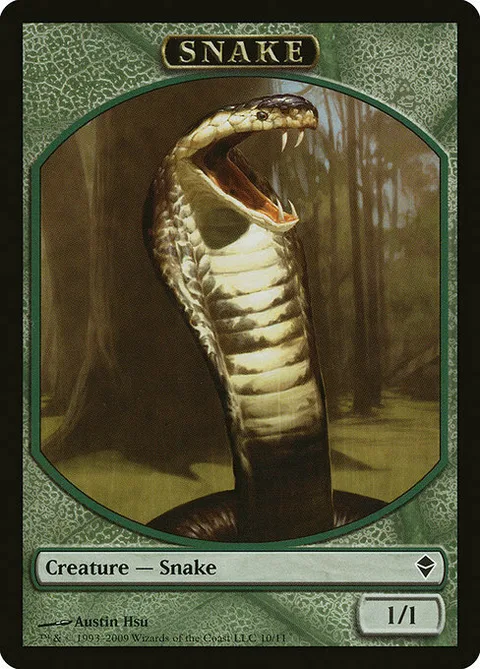 Snake Token (Green 1/1)