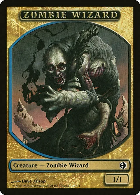 Zombie Wizard Token (Blue and Black 1/1)