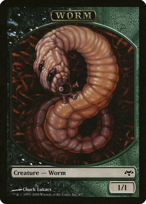 Worm Token (Black and Green 1/1)