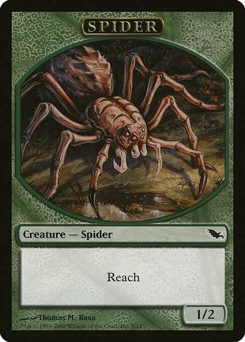 Spider Token (Green 1/2)
