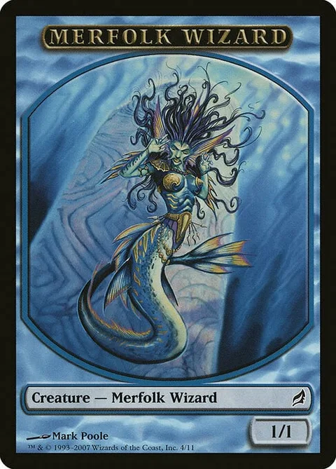 Merfolk Wizard Token (Blue 1/1)