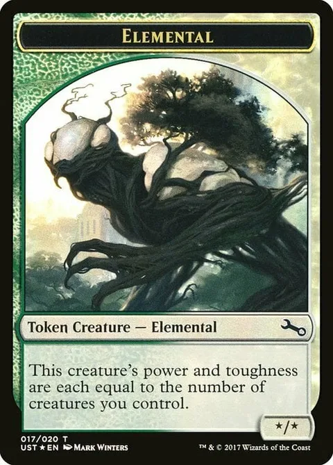 Elemental Token (Green and White */*)