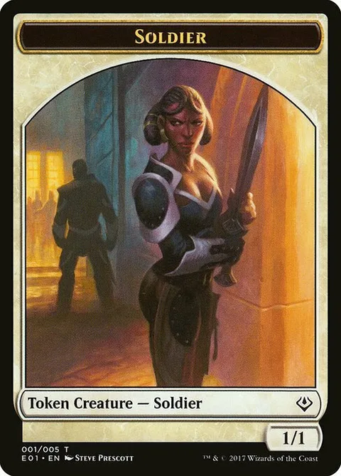 Soldier Token (W 1/1) / Spirit Token (W 1/1)