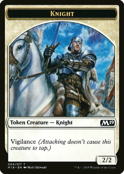 Knight Token (White 2/2 Vigilance)
