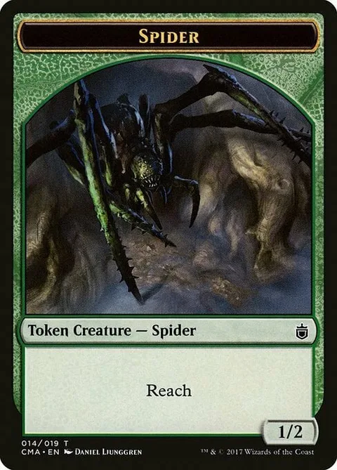 Spider Token (Green 1/2)