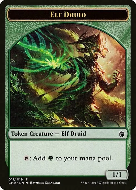Elf Druid Token (Green 1/1)