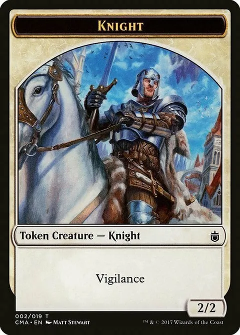 Knight Token (White 2/2 Vigilance)