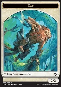 Cat Token (W 2/2) // Soldier Token (W 1/1)