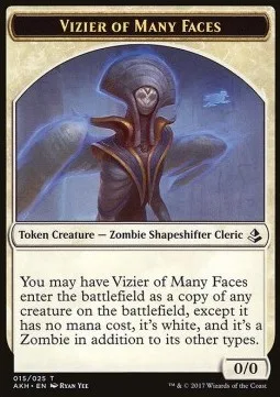 Vizier of Many Faces Token / Zombie Token (B 2/2)