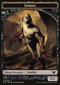 Zombie Token (B 2/2) / Wolf Token (G 2/2)