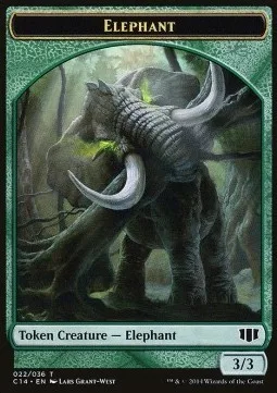 Elephant Token (G 3/3) / Elf Warrior Token (G 1/1)