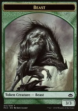 Beast Token (G 3/3) // Saproling Token (G 1/1)