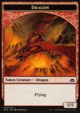 Dragon Token (R 5/5) / Saproling Token (G 1/1)