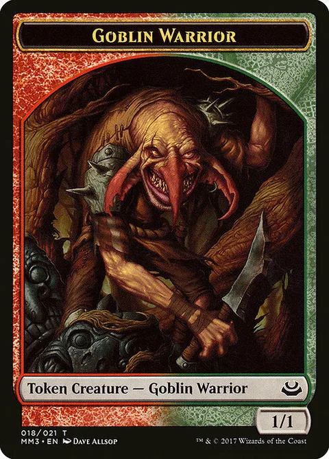Goblin Warrior Token (Red and Green 1/1)