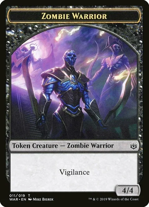 Zombie Warrior Token (Black 4/4)