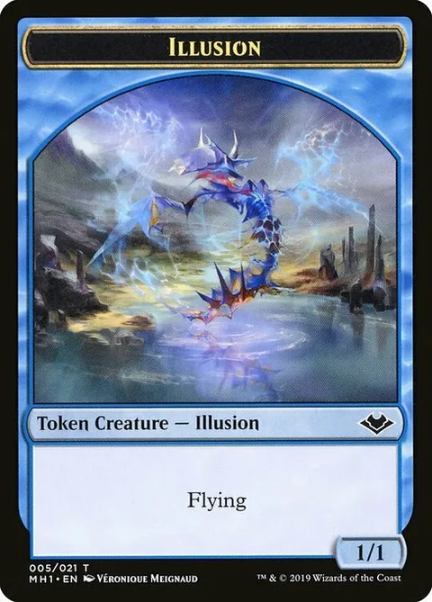 Illusion Token (Blue 1/1 Flying)