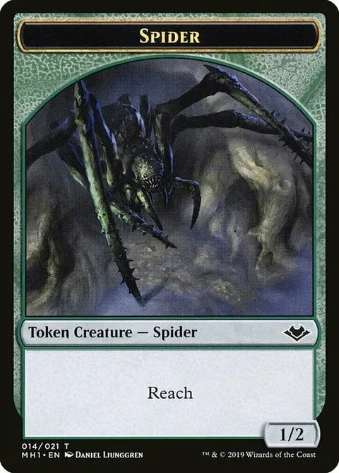 Spider Token (Green 1/2)