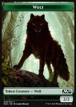 Wolf Token (Green 2/2)