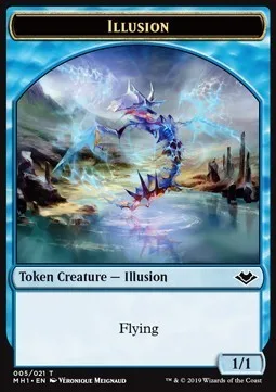 Illusion Token (U 1/1 Flying) // Bear Token (G 2/2)