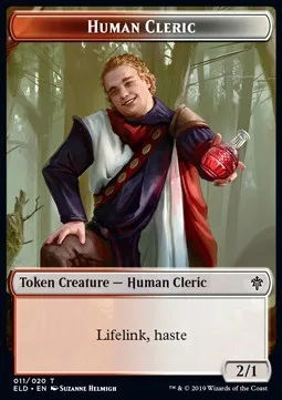 Human Cleric Token (RW 2/1) // Food Token