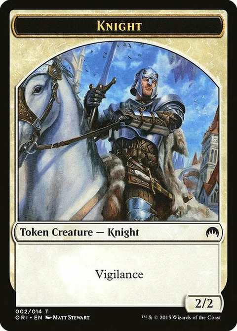 Knight Token (White 2/2 Vigilance)