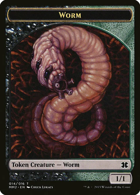 Worm Token (Black and Green 1/1)