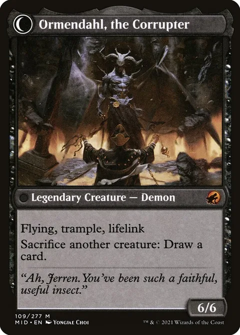 Jerren, Corrupted Bishop // Ormendahl, the Corrupter – Rückseite